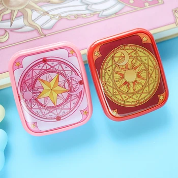 Japońskie anime Cardcaptor Sakura Card Captor Sakura CLOW CARD, soczewki kontaktowe, okulary skrzynia do karmienia etui z lusterkiem cosplay rekwizyty