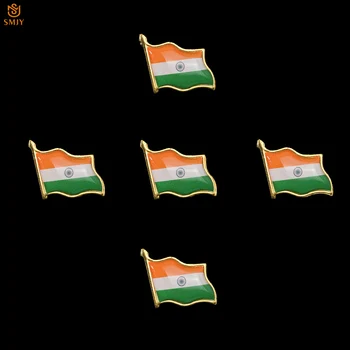 5 szt. Azja Indie Przedstawiciel kraju Flaga broszka ikonę ubrania nosić krawat klamra bezpieczeństwa Pin biżuteria kolekcja
