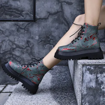 Damska jesienno-zimowa buty buty 2020 nowe skórzane damskie krótkie buty wełniane ciepłe, antypoślizgowe studenckie Damskie botki