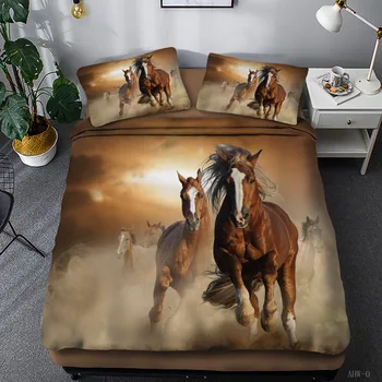 Drukowanie 3D jest zwierzęciem jest koń komplet pościeli, koc, kołdrę zestaw twin king Size 150 Bed Set Full King Horse Runiczny tekstylia do domu