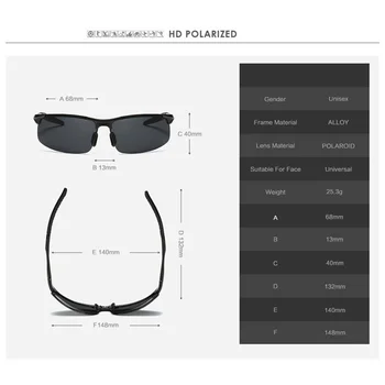 Jazda okulary polaryzacyjne mężczyźni aluminiowa rama sportowe okulary kierowca retro UV400 nadmiernego oświetlenia okulary Przeciwsłoneczne