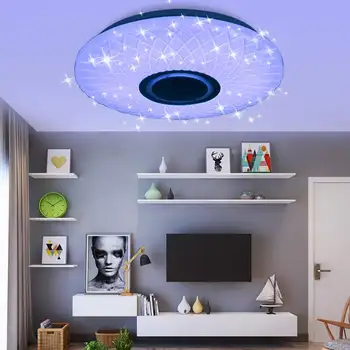 72 W nowoczesne sufitowe led lampy zdalne sterowanie oświetleniem domu aplikacja bluetooth Music Light sypialnia Smart Full Color RGB lampa sufitowa
