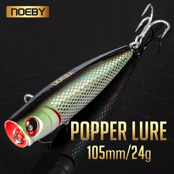 NOEBY Top Water Floating Popper Lure Wobblers 105mm/24g Saltwater Hard Bait Topwater Popper Fishing Lure For Seafishing 9140