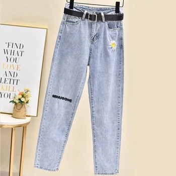 Nowe Spodnie Jeansowe Koreańskie Dżinsy Spodnie Plus Size Jean Femme Wysoka Talia Mom Jeans Cintura Alta Vintage