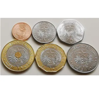 Zestaw 6szt Mauretania monety zestawy piękna Afryka prawdziwa i oryginalna moneta dla monety UNC New n nie krąży