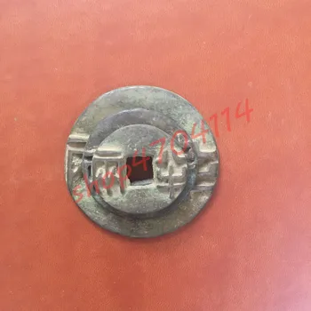 Autentyczne, dynastia Qing, połowa dwóch miedzianych monet (dużych, średnich i małych), zestaw 3 sztuk, antyczny, kolekcja
