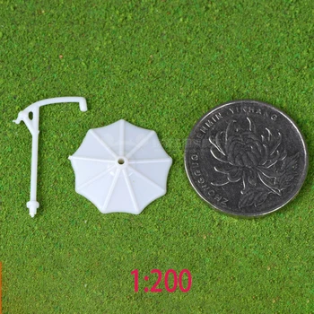 24шт DIY parasol pociąg Kolejowa model budynku wisi parasol 1:75 1:100 1:150 1:200 OO TT N Z skala