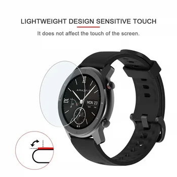 10 szt. szkło hartowane screen protector dla Xiaomi Huami Amazifit GTR 42 mm do forniru d32.5 mm okrągły Sport inteligentny zegarek folia ochronna