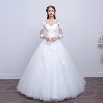 The Luxury Wedding Dress Style Suknie Balowe Na Podłogi Suknie Ślubne Bridage Sukienki Z Haftem