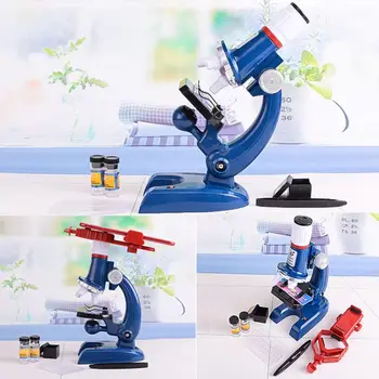 100X-1200X biologiczny mikroskop zestaw w/ uchwyt telefonu komórkowego edukacyjna zabawka prezent