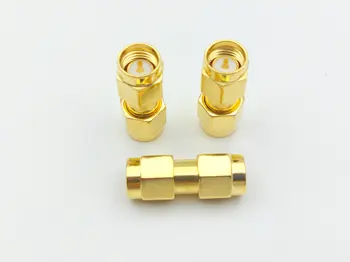 20-100szt Gold SMA SMA male to male plug in series złącza koncentryczne RF