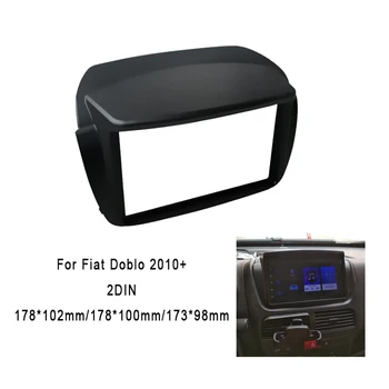 2-DIN Car Fascia do Fiat Doblo 2010+ DVD, Stereo Frame Panel Mounting Opel Combo Dash Installation Trim Kit przód