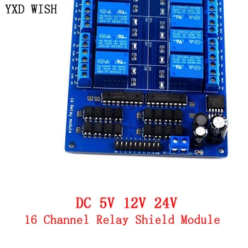DC 5 v, 12 v, 24 v 16-kanałowy moduł do arduino ARM, PIC, AVR, DSP Electronic Relay optocoupler LM2576 interfejs przekaźnika mocy