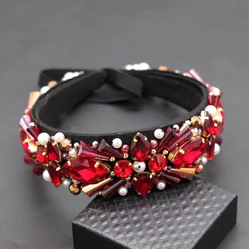 Nowy ręcznie baroku Kryształ drobne cząstki opaska moda odbiór luksusowy kolor rhinestone osobowość opaska 884