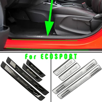 Daefar do Ford Ecosport 2012-2019 samochodowa naklejka ze stali nierdzewnej drzwi próg nakładka na progi wykończenie ochraniacz 4szt