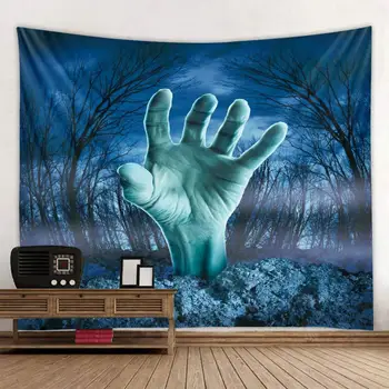 Horror hand 3D Printing Tapestrying prostokątny wystrój domu na ścianie Halloween Party wall hanging