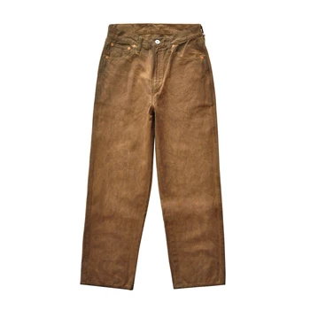 Соусежан persimmon barwienie spodnie bawełna casual spodnie Męskie spodnie Męskie spodnie moda proste spodnie Capri i casual spodnie