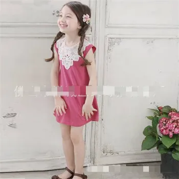 2020 nowe letnie dla dzieci sukienki moda Dziecięca dziewczyny bez rękawów drukowane bawełniane sukienki wiosna i lato sukienki