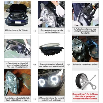 Wymiana osłony obiektywu reflektory samochodu wymiana pokrywy obudowy reflektora Honda CRV CR-V 2005 2006
