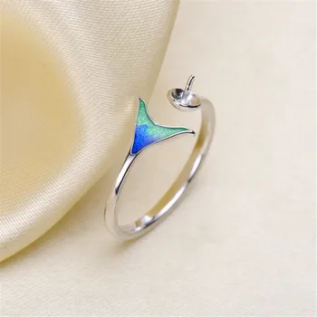 Klasyczna moda pierścień zmiana rozmiaru konstrukcja pierścienia baza 925 srebro perła pierścienie ustawienia kobiety DIY perła pierścienie akcesoria nie pereł