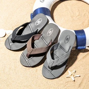 NIDENGBAO japonki męskie letnie sandały na plaży duży rozmiar 40-48 czarna męskie obuwie antypoślizgowe kapcie zapatos de hombre chaussure