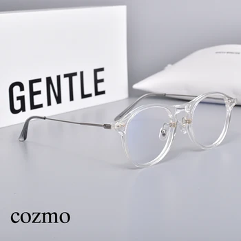 Okrągła ramka damskie okulary okulary GM punkty COZMO krótkowzroczność okulary Kobiety mężczyźni ramka okularów do czytania proste szklane okulary