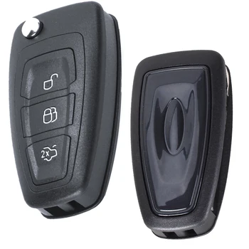 KEYECU 433MHz NO/ 4D60/ 4D63 Chip Remote Car Key Fob 3 przycisk do Ford Connect Focus Mondeo Fiesta Transit C Max HU101