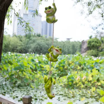 3 szt./kpl. kreatywnych wiszących żab żółw bonsai ozdoby otwarty dziedziniec ogród kreskówka zwierząt Akcesoria dla domu