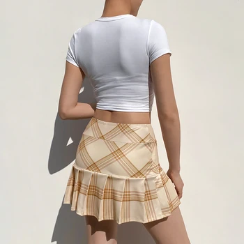 Rapcopter kreskówka drukowanych plisowane spódnice Y2K schludny hacki krótkie spódniczki koreański styl mini spódnice kobiety cosplay kostiumy Nwq