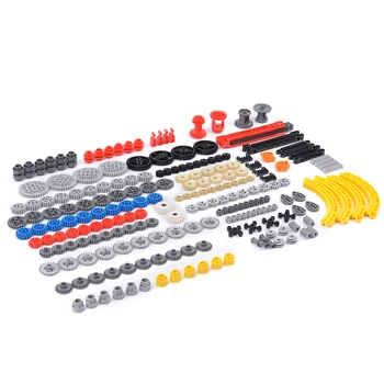DIY Educational Technic Parts Gear Gearbox Brick Parts for Standard Building Block Brands - losowy kolor