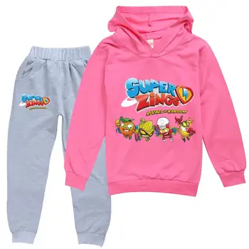 Wiosna Jesień Dzieci Super Zings Odzież Chłopcy Dziewczęta Superzings Dres Kreskówka Cienkie Bluzy+Spodnie Wypoczynek Dzieci Prezent Stroje