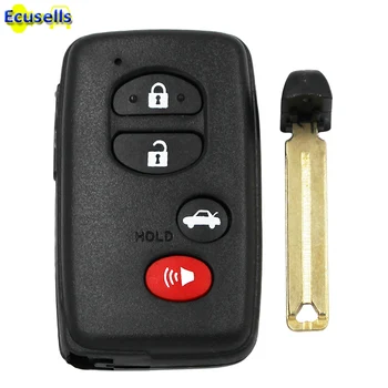 3+1/4 przycisku Smart Key Remote Shell Uncut case dla TOYOTA Avalon Camry Corolla Highlander Venza we wtykowy pierścień z ostrzem kluczyka