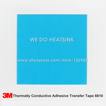 2szt 80x80mm 3M 8810 termicznie Компаундный dwustronny klej akrylowy niebieski radiator Cooler Pad termiczny taśmy led