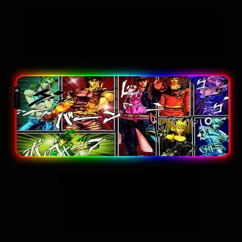 XGZ Jojo Anime Gaming RGB Duża podkładka pod mysz Gamer Big Mat Computer pad Led Backlight XXL Mause Keyboard Desk