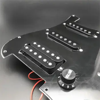 Pobrane wcześniej przewodowe gitary elektrycznej Pickguard pickup SSH Humbucker pickups dla ST gitara elektryczna czarny akcesoria Gitarowe