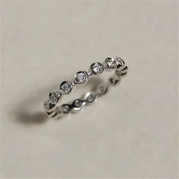 Choucong wieczność obrączka Pierścień prawdziwe 925 srebro próby AAAAA cz obrączki dla kobiet wykwintne biżuteria palca