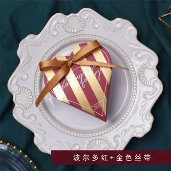 10 szt./lot twórczy chiński piękny ślubny cukierki pudełko Europejski Ins styl ślub Qingsen serii ręczny opakowanie kartonik