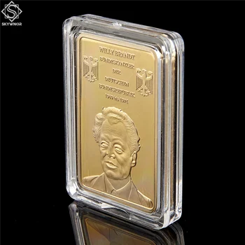 5szt zachodnich 1969-1974 prezydent Niemiec Willy Brandt бундесканцлер 999/1000 Рейхс złoto Deutsche Eagle Cross złota sztabka