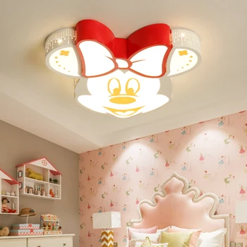 Moda LED kreskówka żyrandol, słodkie dziecko sypialnia lampa sufitowa, Mickey przedszkole światło AC85-265V
